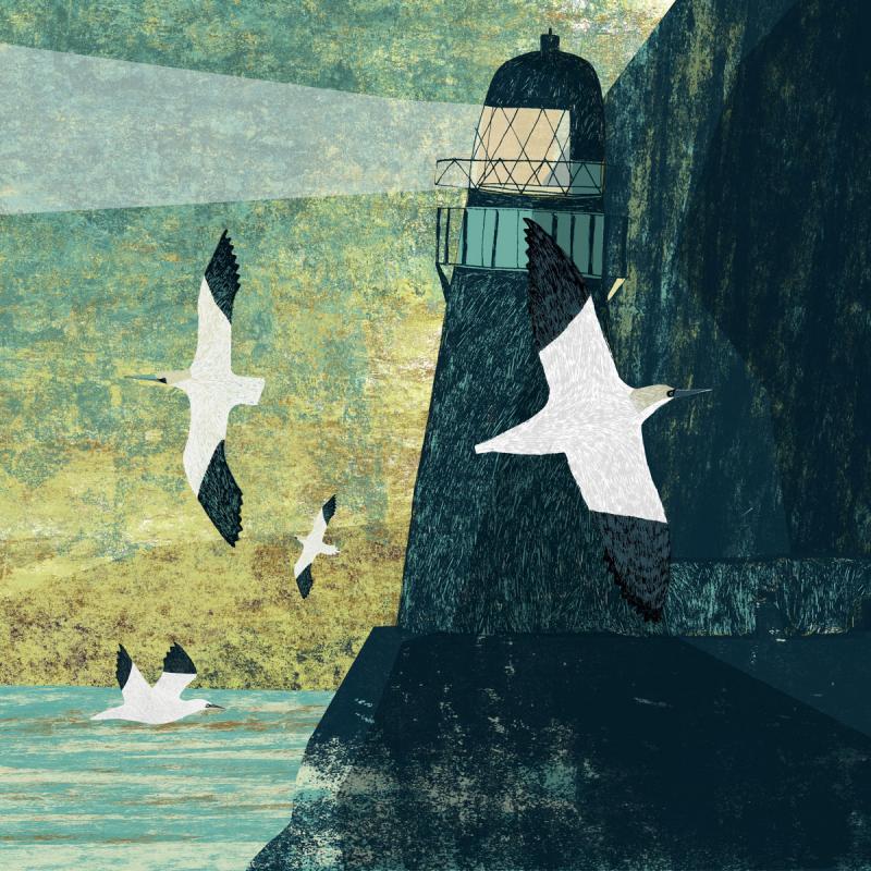 bass rock lighthouse card image