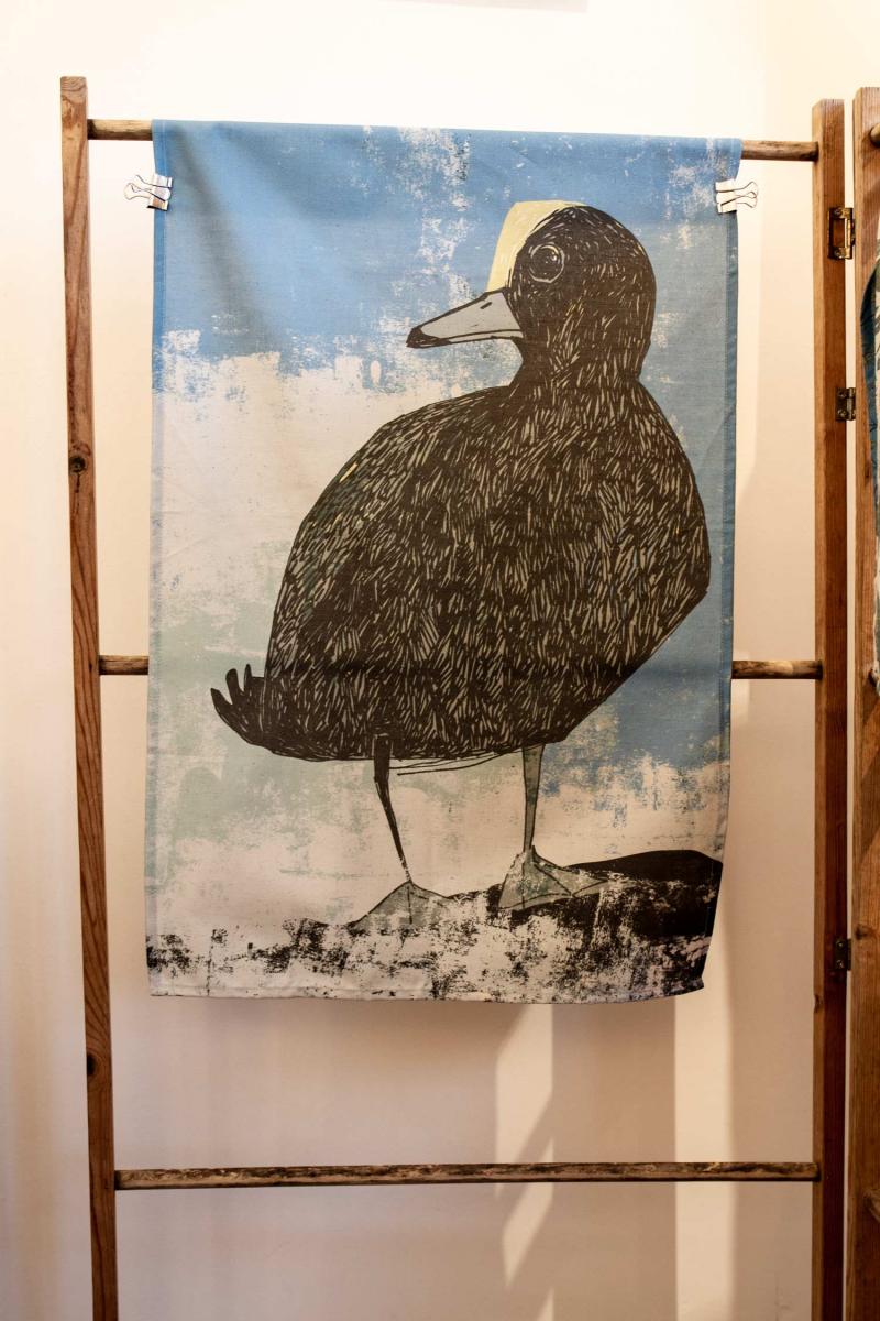photo of wigeon tea towel